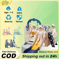 3 in 1 slide for kids Multifunctional Slide playground kid indoor Toy with Basketball Hoop