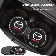 2Pcs 70mm For Mazda 2 6 3 CX5 CX80 CX70 CX90 MX30 CX60 CX50 CX30 BT50 CX3 Silicone Car Cup Mat Anti 