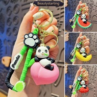 BEAUTYSTARTING Car Key Chain Pendant Cartoon Pandas Pendant Keychain Delicate Simple Key Chain for G