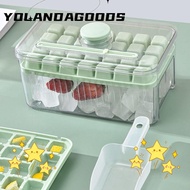 YOLA Ice Box Tray, Ice Cube Maker With Storage Box Ice Cube Tray,  ABS Press Type Ice Bucket Ice Cream