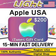200 USD Apple USA iTunes Gift Card App Store Card United States⚡ Efficient/Safe/Fast/LIGHTING Game 2