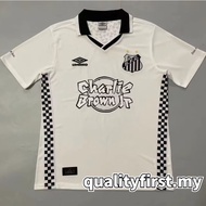 2023 Santos Special Edition Black White Retro Jersey Collar Xs-5xl Short Sleeve Sports Football T-Shirt Jersey Murah Free Custom Name Number High Quality Jersey