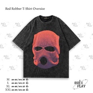 Red Robber T-Shirt Oversize Y2K Men's Shirt Women's Street Fashion Black RPS008