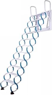 Attic Ladder Wall Hanging Pull Down Invisible Stairs Telescopic Ladder Load 500kg/1100lb Step Stool 