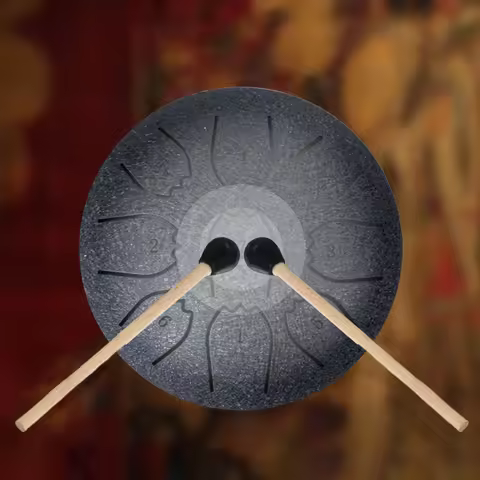 Rain Drum 4 Inch 9 Notes Waterproof Steel Tongue Drum Rain Chime Ideal for Yoga & Prenatal Education
