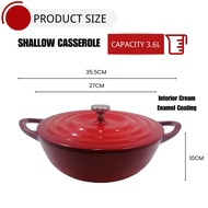 Premium Cast Iron Enamel Pot Casserole Round Dutch Oven Enamel Pot Stew Pot Multi-Functional Soup Po