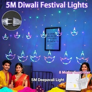 5M Diwali Lights Deepavali Lights Deepavali Decoration Fairy Lights 8modes Diwali Decoration Hanging