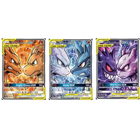 Diy Self Pokemon Gengar Mewtwo Charizard Dragonite Lucario Collect Signature Trading Card Anime Cart