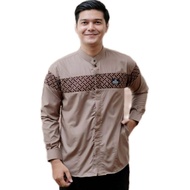 Koko Shirt For Adult Men Long Sleeve Motif Sogan Qynang Combination Of Batik Sogan