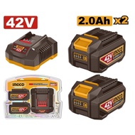 INGCO 42V 2.0Ah Battery P42M FBLI42201 | High Power Lithium Battery | Ready Stock Singapore
