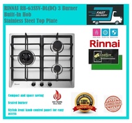 RINNAI RB-63SSV-DL 3 BURNER STAINLESS STEEL BUILT-IN GAS HOB | FREE-FAST-SAFE-DELIVERY