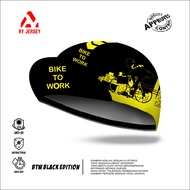CYCLING CAP RUNNING BIKE CAP | CYCLING JERSEY | BTW BLACK