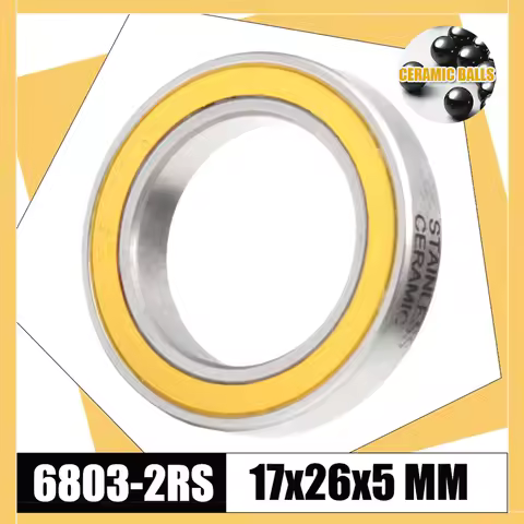 6803-2RS Stainless Bearing 17*26*5 mm ( 1 PC ) ABEC-3 6803 RS Bicycle Hub Front Rear Hubs Wheel 17 2