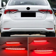 2PCS For Toyota Corolla Altis 2019 2020 2021 2022 LED Rear Fog Lamp Bumper Light Brake Light Dynamic