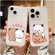 Casing For Iphone 18 17 16 15 14 13 12 11 Pro Max Couple Case Cute Love Cartoon Bear bubu and dudu 一