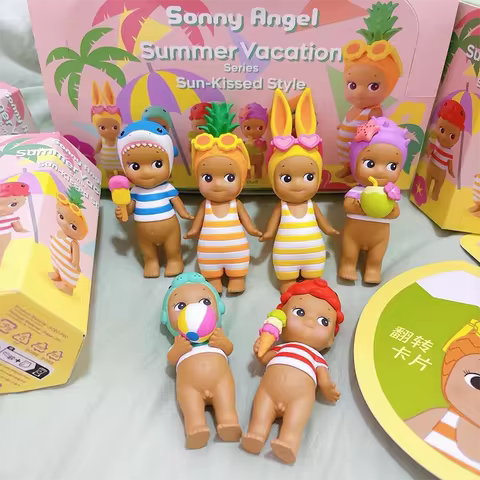 Genuine Sonny Angel Summer Vacation Series Sun Kissed Style Blind Box Collectible Figurine Home Deco