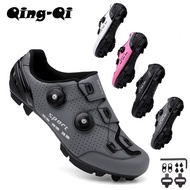 QingQi-T16 Unisex MTB Cycling Shoes Non-slip Sapatilha Ciclismo Self-locking Racing Road Bicycle Shoes Tenis Masculino Size36-48