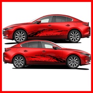 Mazda speed สติ๊กเกอร์แต่งลายข้างเก๋งมาสด้า สติ๊กเกอร์ติดรถ ชุดแต่งมาสด้า  sticker(สอบถามเพิมทางแชทค