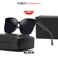 Dairona Eyewear Kacamata Hitam Sunglasses Anti Silau UV400 TR90 Korea Pria Dan Wanita Kotak Oval Bul