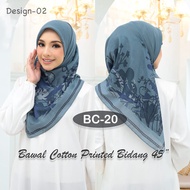 [SALE FAREHA] Bawal Cotton Printed Bidang 45 Inspired By Fareha Anti Kedut Tudung Premium Cotton Women Hijab Style By SM Creations