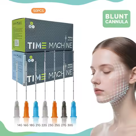 50pcs Disposable Blunt Tip Cannula Needles 14g 16g18g 21g 22g 23g 27g 30g Individual Packaging Micro