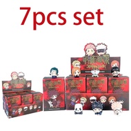 7pcs/set Gaya Berbaring Jujutsu Kaisen Mini Figure Mainan Satoru Gojo Mini Comel Gk Pvc Patung Patun