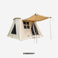 SAWADA 6P TENT SAND WHITE (100% double-layered pure cotton canvas)