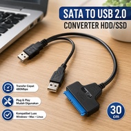 Kebidu SATA to USB 2.0 Adapter Cable Converter HDD/SSD 2.5 Inch 30cm - CC017