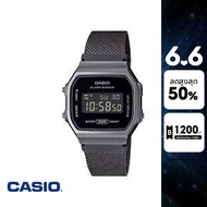 CASIO นาฬิกาข้อมือ CASIO รุ่น A168WEMB-1BDF วัสดุสเตนเลสสตีล สีดำ
