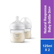 [New] Philips Avent Natural Response Baby Bottle 0m+ (4oz/125ml x 2 bottles) SCY900/02