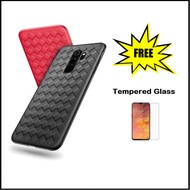 Case Redmi Note 8 Pro Softcase Anyaman Tenun Free Tempered Glass