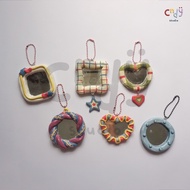 GANTUNGAN Clay Mirror Bag Charm Clay Keychain/