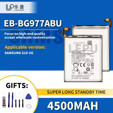 Real 0-Cycle Battery EB-BG977ABU 4500mAh Quality Battery for SAMSUNG S10 5G with Free Tools Phone Or