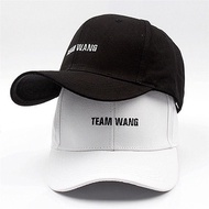 KPOP GOT7 "TEAM WANG" Men Women Plain Curved Sun Visor Baseball Cap White Black Hat Solid Color Fash