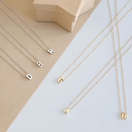 Korean Style Metal Single Letter For Women's Necklace Fashion Pendant Necklace Gold Simple Temperament Gift