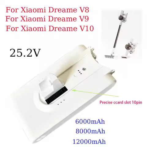 (12000mAh) Battery Replacement - Suitable for Xiaomi Dreame V8, V9, V9P, V10, VVN3, VVN4, XR Vacuum 
