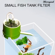 [MIC]♞3 In 1 Aquarium Filter Box Bamboo Tube Type Filter Impurities External Round Fish Tank Filter Wall-Mounted Drip