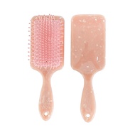 Sisir Cushion Hair Brush Comb Pink / Square Marble Hair Brush / Paddle Brush