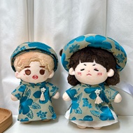[Ao Dai CNY 2026] Teal Green Ao Dai for Doll 10 15 20, Labubu v1 v2 v3, Kaka doll ATVNCG