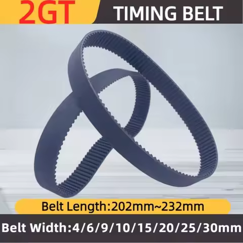 2GT Rubber Timing Belt Length 202 204 206 208 210 212 214 216 218 220 222 224 226 228 230 232mm GT2 
