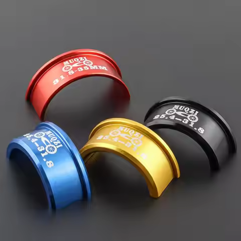 Aluminum Alloy Bike Handlebar Adapter 25.4-31.8mm 31.8-35mm Black Gold Red Blue Handlebar Stem Conve