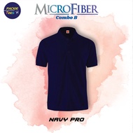 NAVY PRO 100% MICROFIBER QD0678 QUICK DRY JERSEY COLLAR SHORT SLEEVE TSHIRT MICROFIBRE SHIRT BIRU KO
