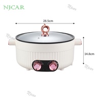NJCAR STORE พร้อมส่งด่วน!! หม้อชาบู 2ช่อง  หม้อไฟฟ้า  หม้อขนาดใหญ่จุใจถึง 5 ลิตร  หม้อสุกี้ เคลือบNo