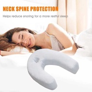 C U Shape Pillow Neck Back Filled With Micro Air Beans Side Sleeper Contour With Ear