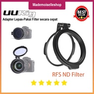 UURIG Rapid Filter system 67mm - Quick Release Filter Adapter ND CPL Black Pro Mist - Tiffen KNF Con