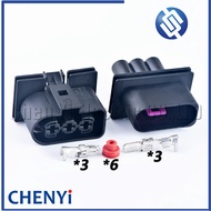 3 Pin Auto waterproof connector Cooling electronic fan plug 1J0906233 1J0 906 233 1J0906443 1J0 906 