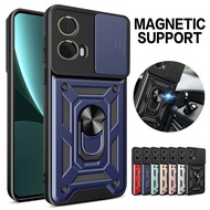 For Motorola Moto G85 5G Case Slide Lens Shockproof Armor Back Cover for Moto G85 G 85 MotoG85 Magne