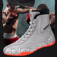 Men's Lightweight Wrestling Shoes Breathable Mesh Boxing Sports Shoes Indoor Training Boxing Shoes