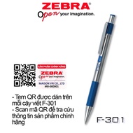 Zebra F301 ballpoint pen with blue ink (genuine).- Bao Quan Stationery