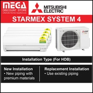 MITSUBISHI STARMEX SYSTEM 4 AIRCON &amp; FREE INSTALLATION